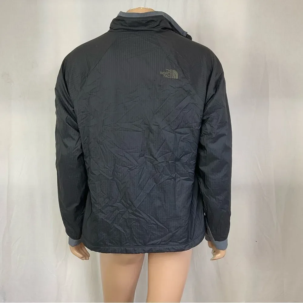 The North Face Hyvent Black Grey Full Zip Long Sleeve Jacket L